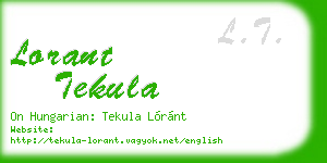 lorant tekula business card
